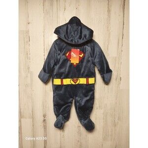 Baby Toddler Snowsuit DC Comic Superman Plush Bunting Hoodie Size 6-9 months
